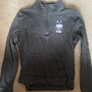 Gray huskies quarter zip jacket